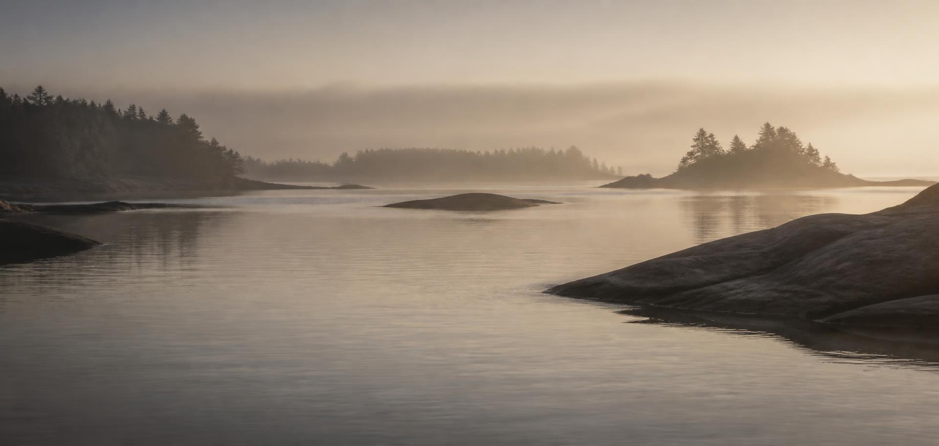 Swedish archipelago landscape at dawn